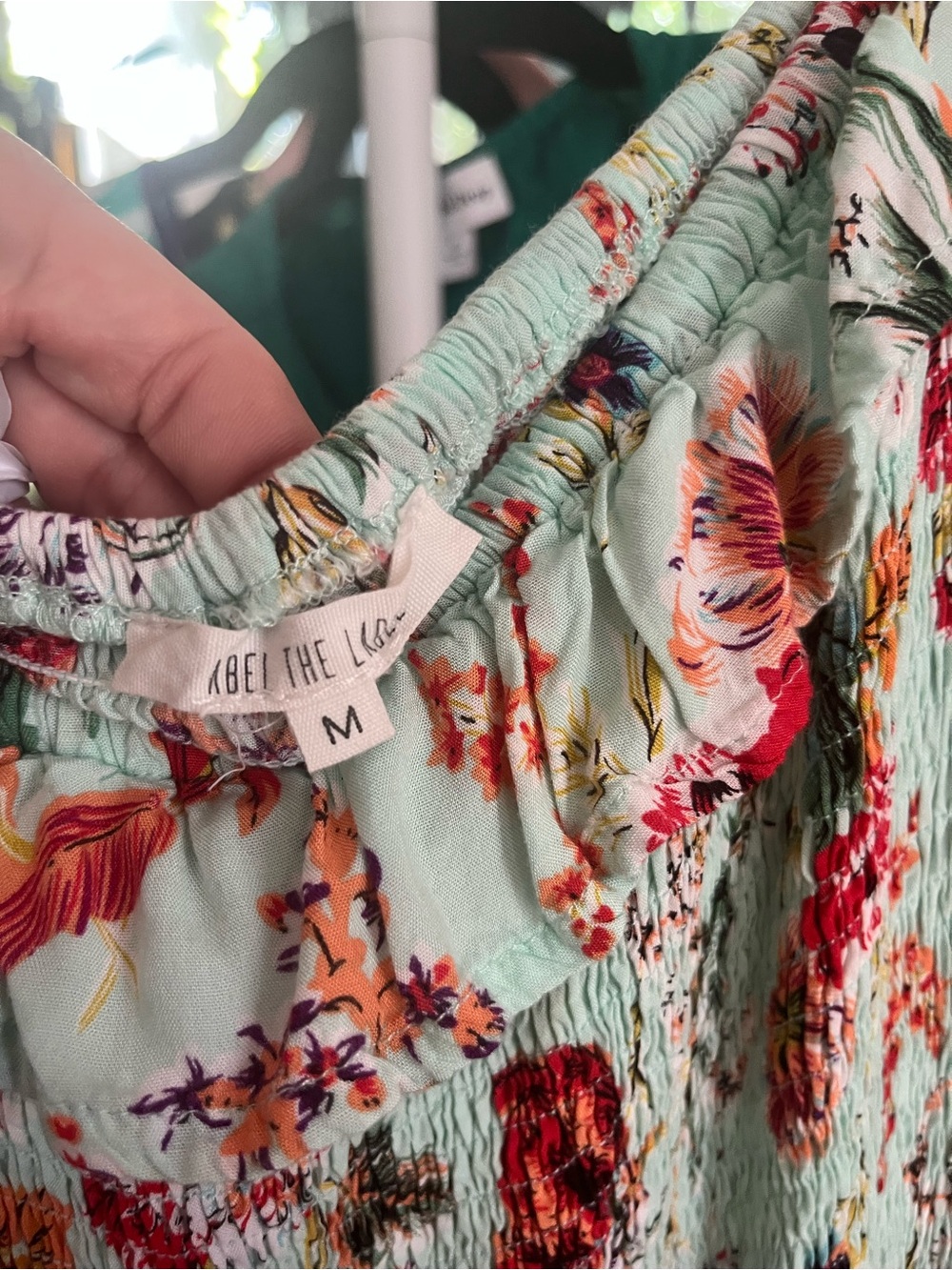 Abel The Label Boho Floral Smocked Tiered Maxi Dress Size M - Picture 6 of 6